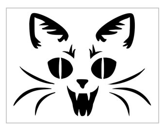 Detail Cat Face Stencil Printable Nomer 16