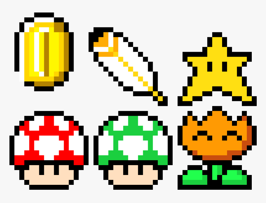 Detail Pixel Art Mario Nomer 9