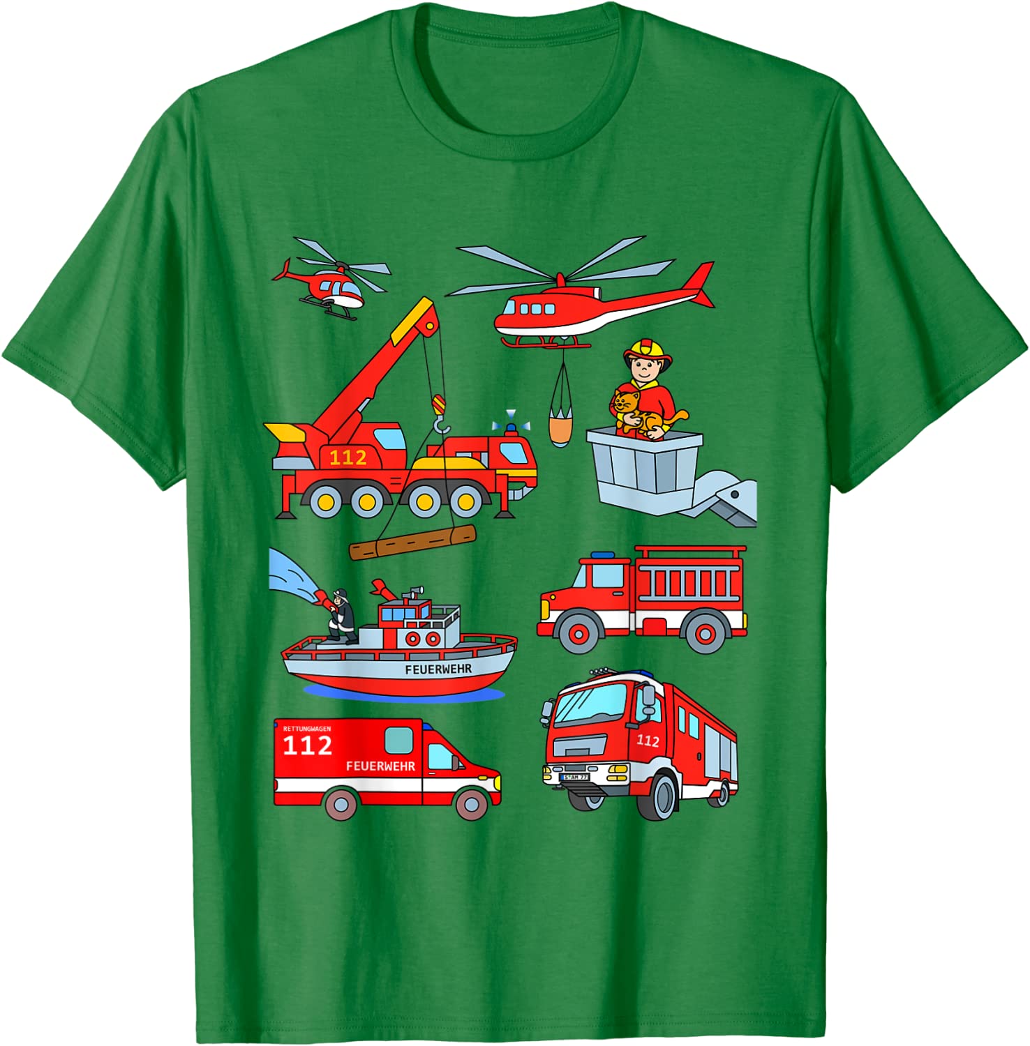 Detail T Shirt Feuerwehrauto Nomer 4