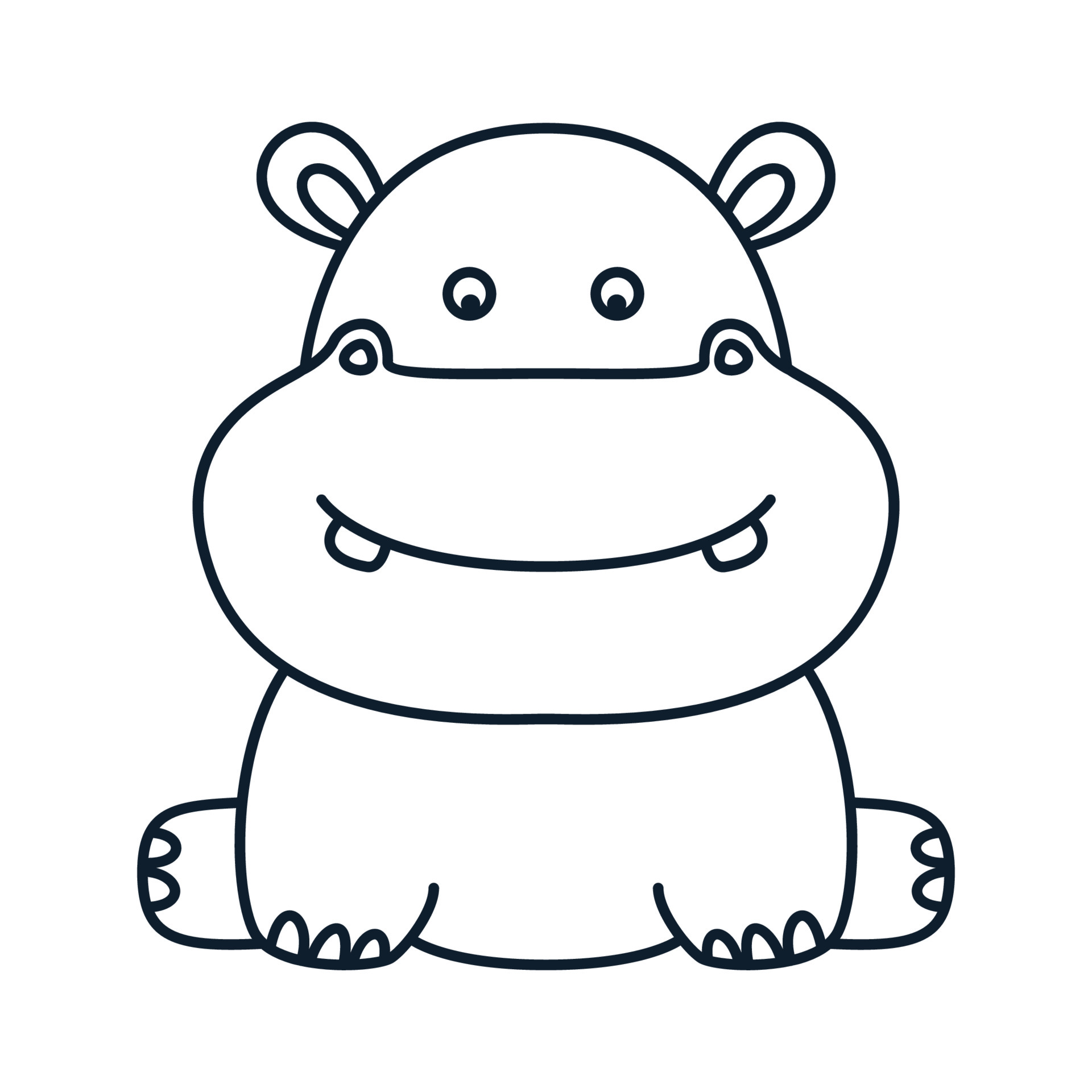 Detail Baby Hippo Drawing Nomer 6