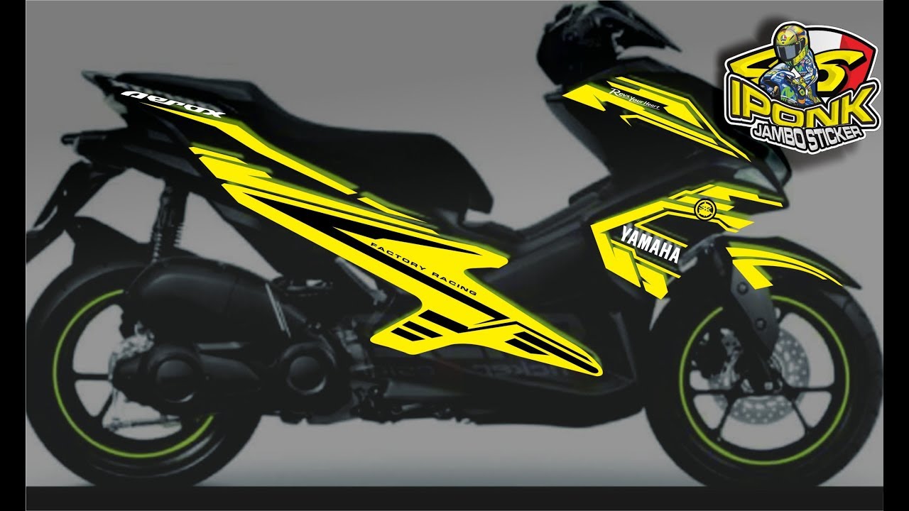 Detail Desain Decal Aerox Nomer 3