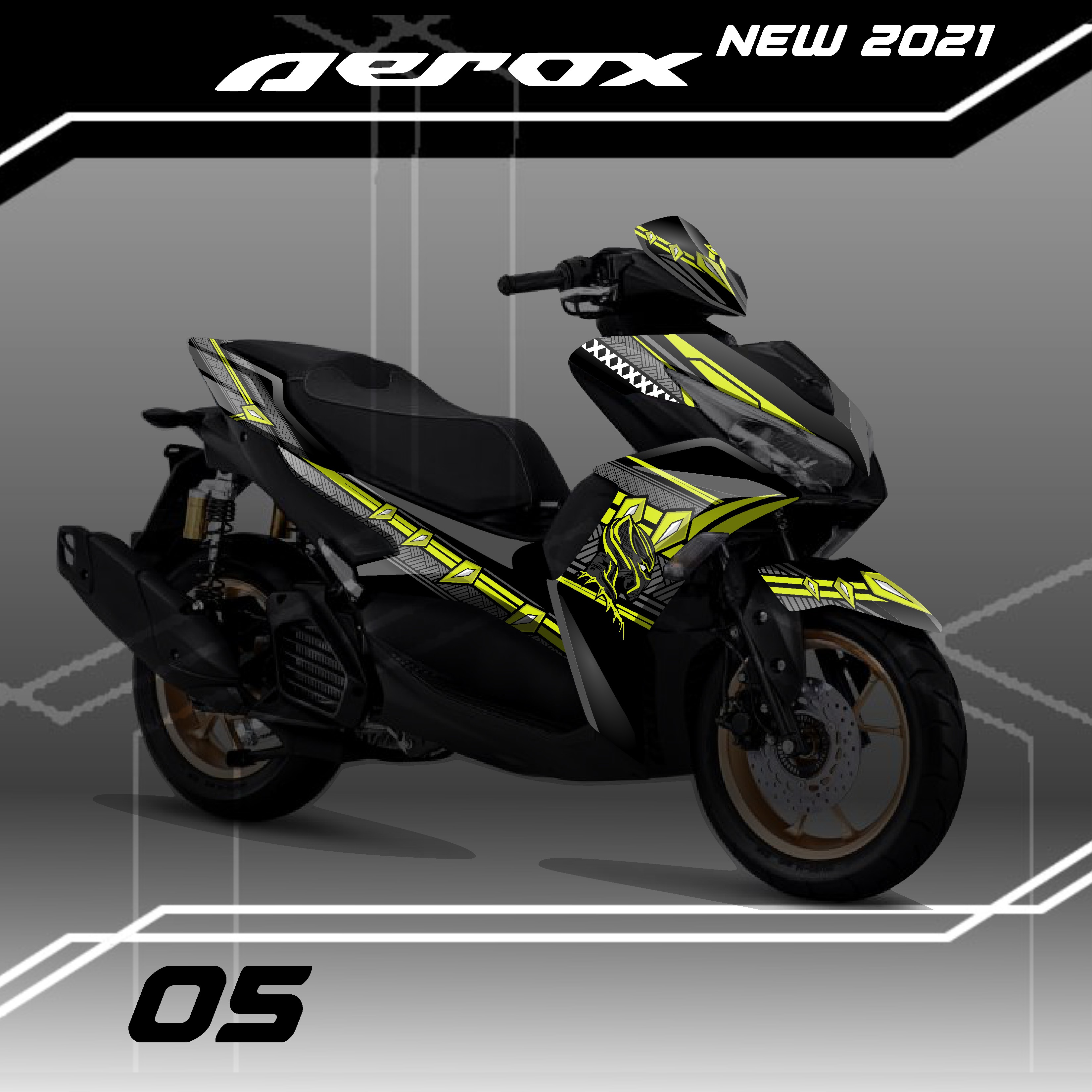 Detail Desain Decal Aerox Nomer 35