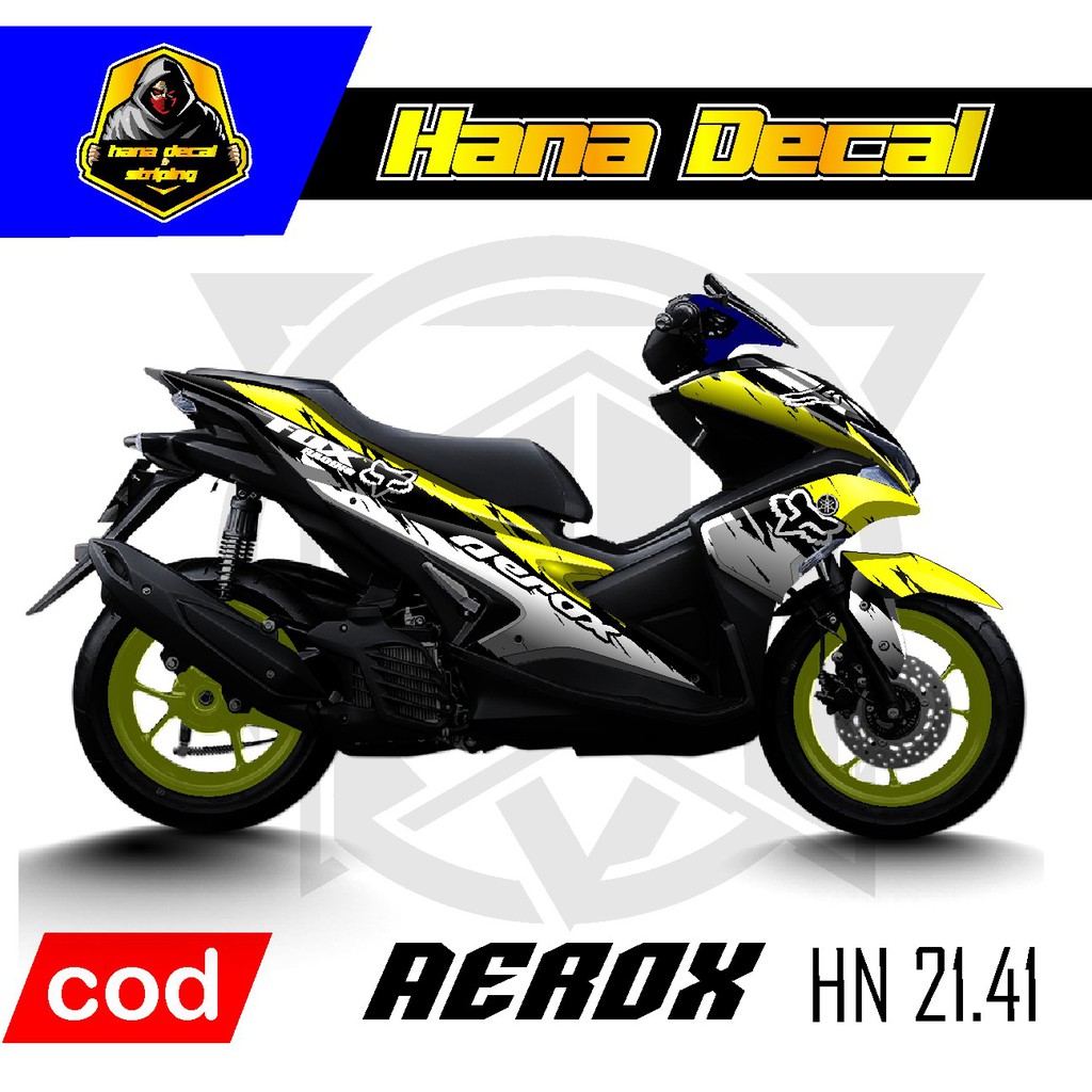 Detail Desain Decal Aerox Nomer 40