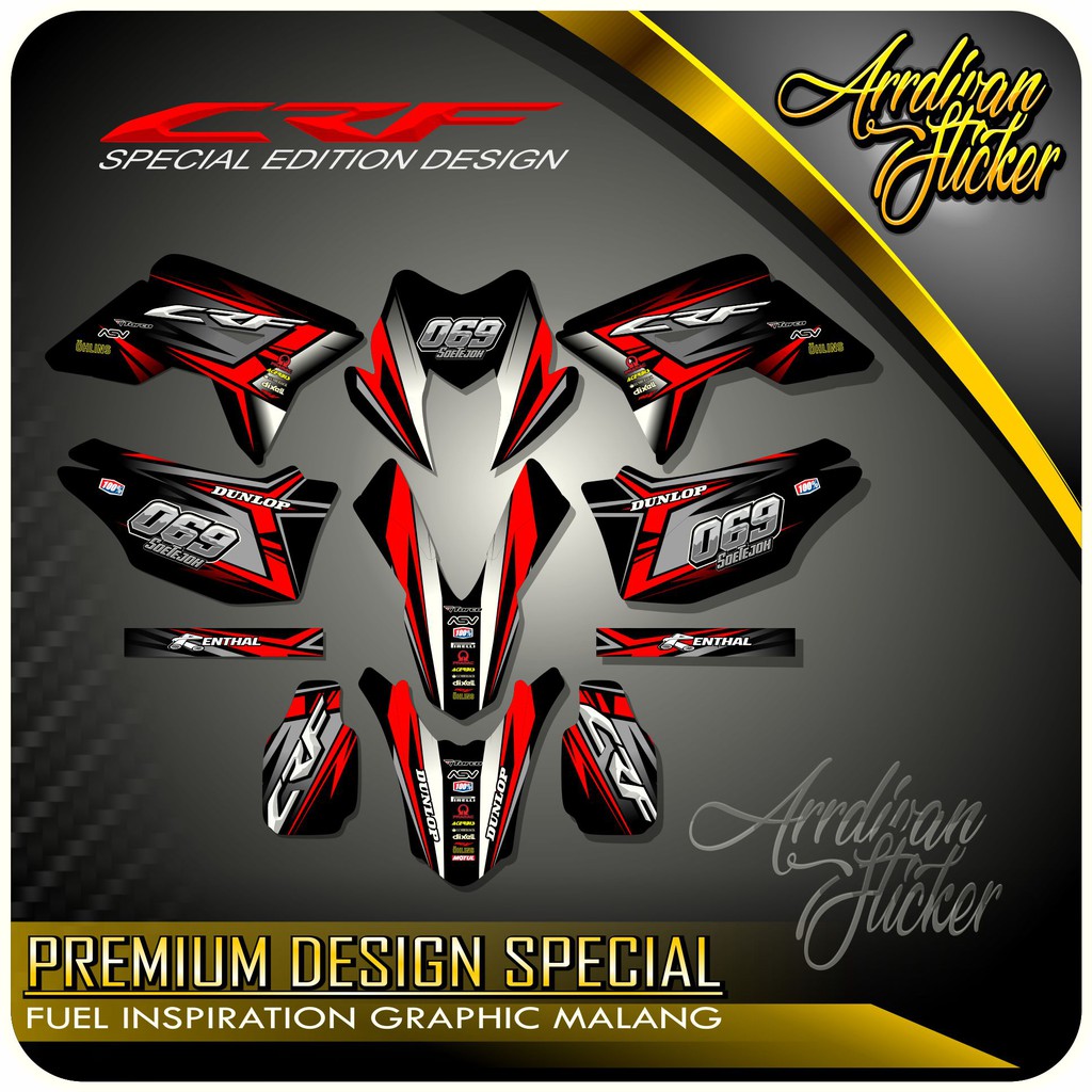 Detail Desain Decal Crf Nomer 14