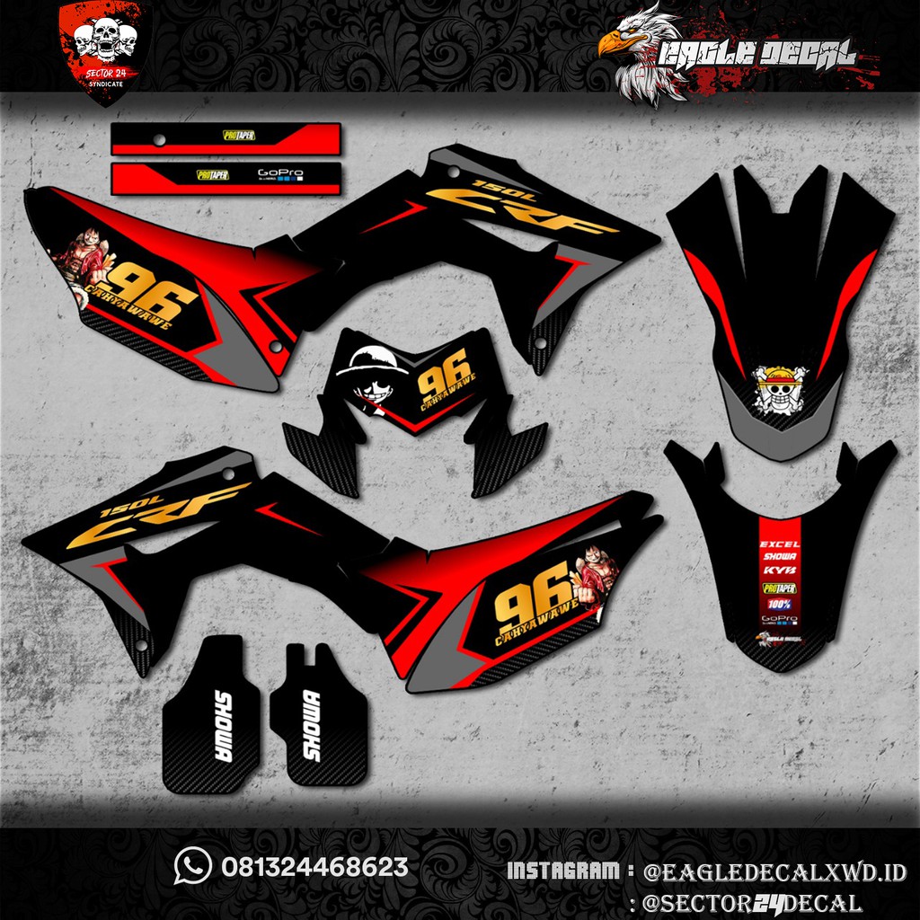 Detail Desain Decal Crf Nomer 3