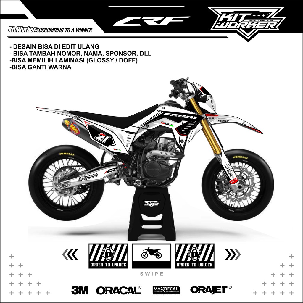 Detail Desain Decal Crf Nomer 21