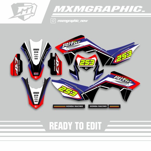 Detail Desain Decal Crf Nomer 27