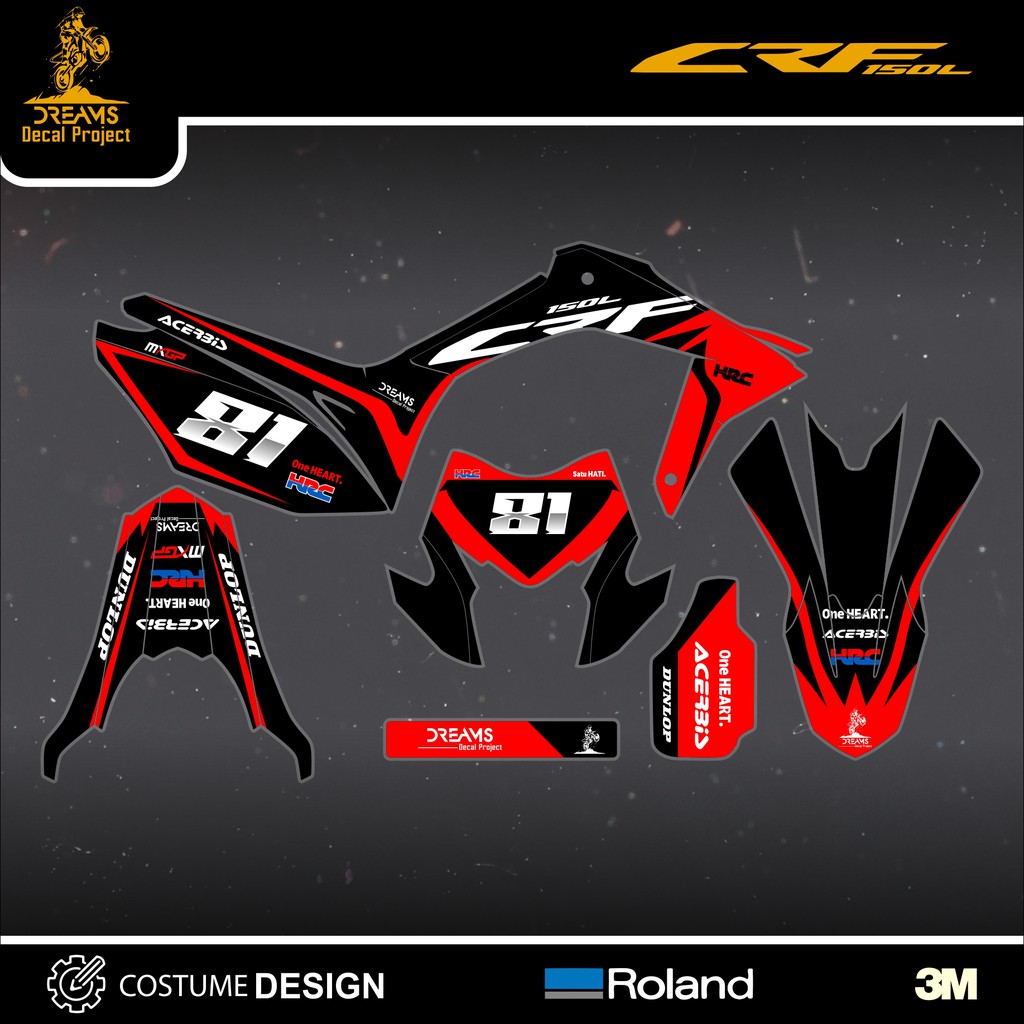 Detail Desain Decal Crf Nomer 57