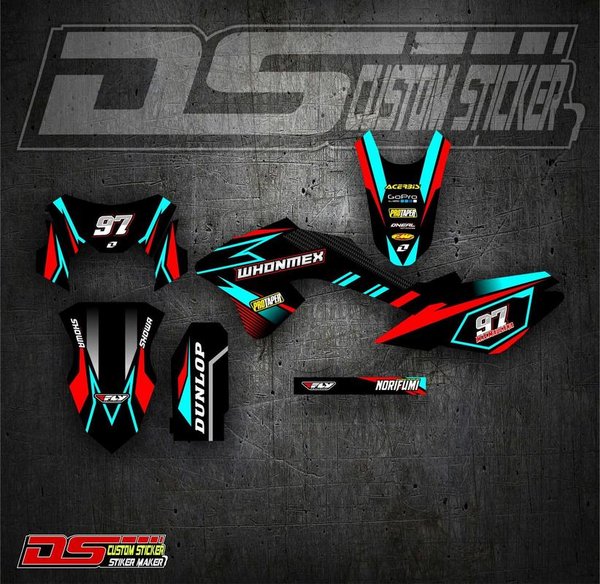 Detail Desain Decal Klx Bf Nomer 25