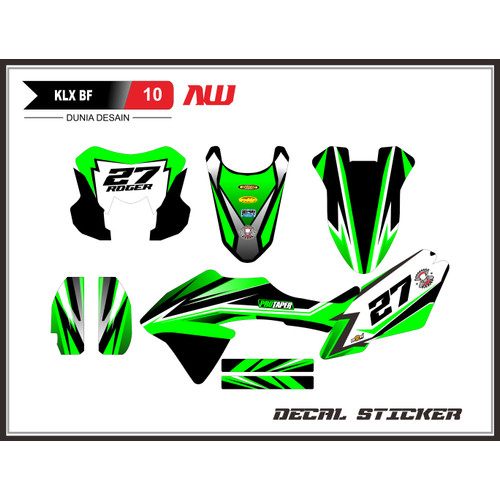 Detail Desain Decal Klx Bf Nomer 30