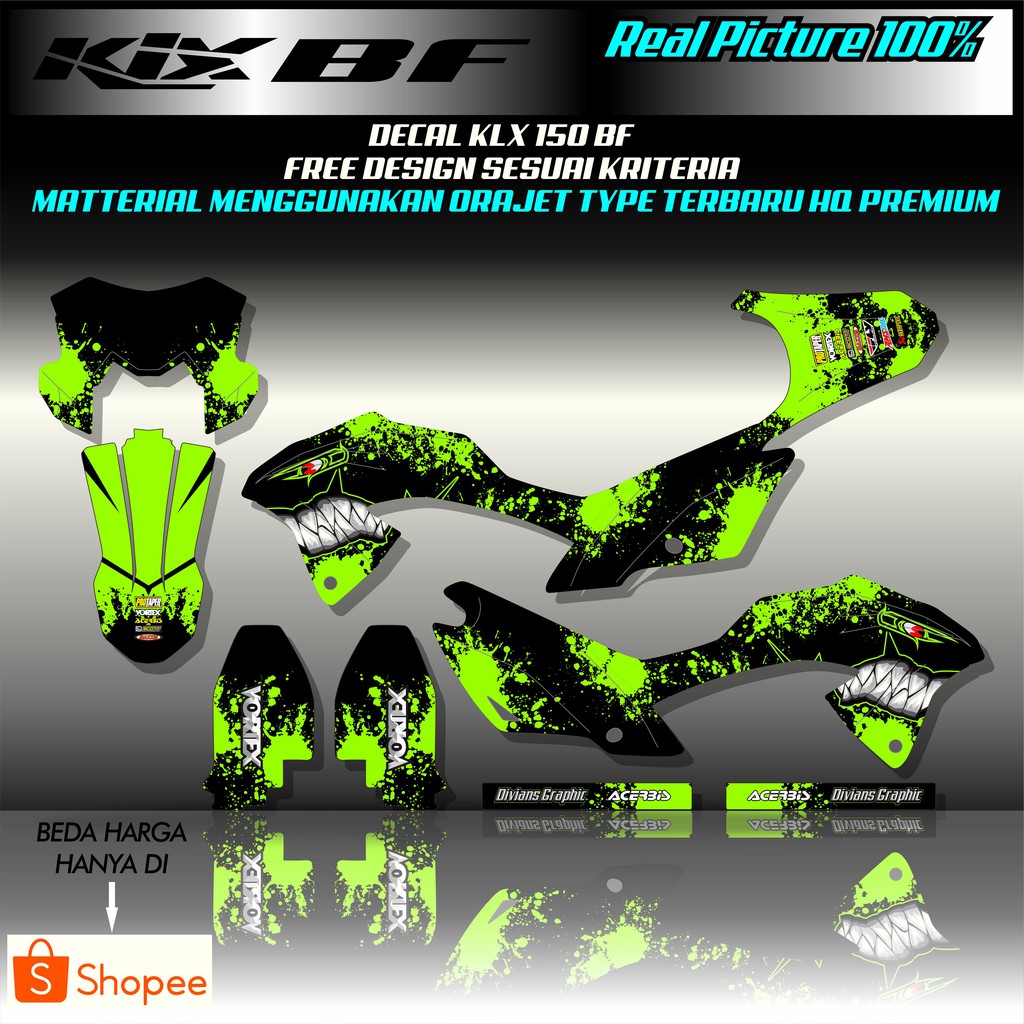 Detail Desain Decal Klx Bf Nomer 34