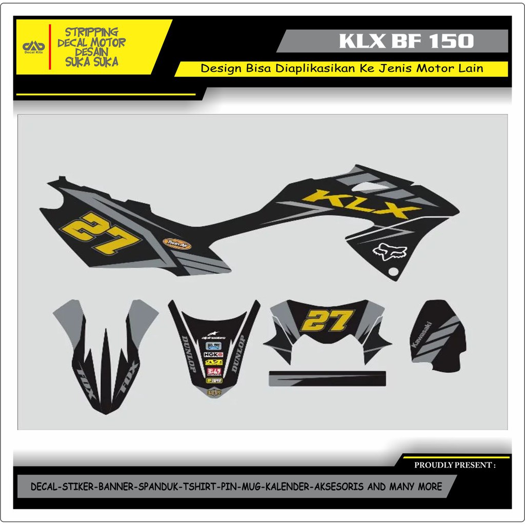 Detail Desain Decal Klx Bf Nomer 6