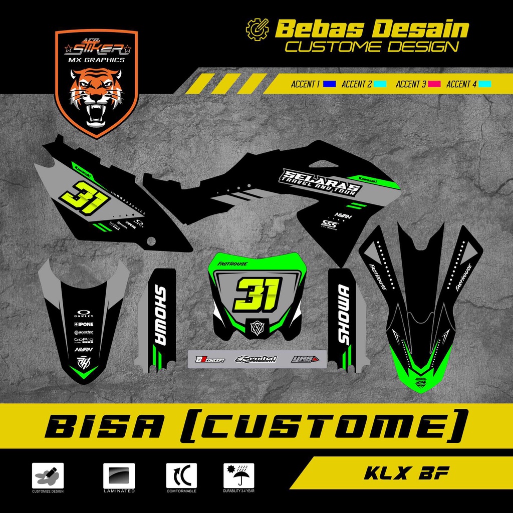 Detail Desain Decal Klx Bf Nomer 57