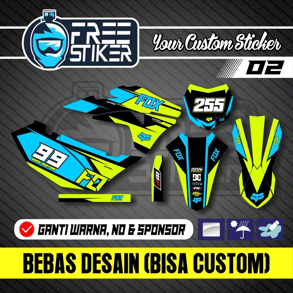 Detail Desain Decal Klx Gordon Nomer 40