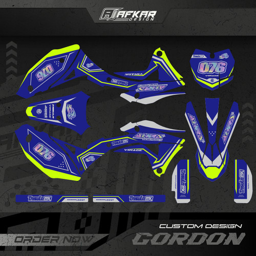 Detail Desain Decal Klx Gordon Nomer 48