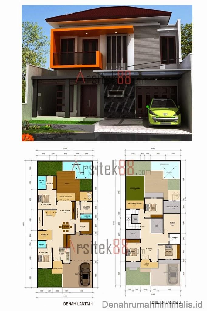 Detail Desain Denah Rumah 2 Lantai Nomer 24