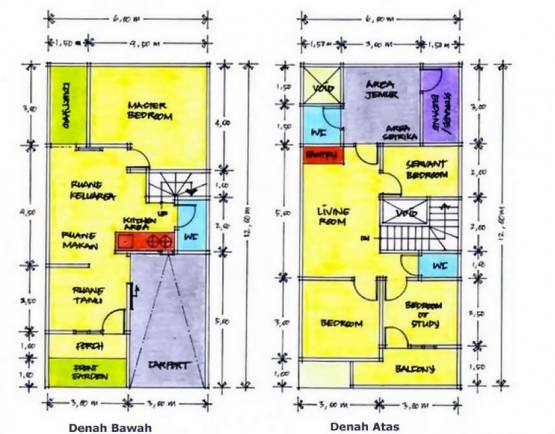 Detail Desain Denah Rumah 2 Lantai Nomer 50