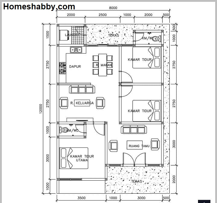 Detail Desain Denah Rumah Nomer 29