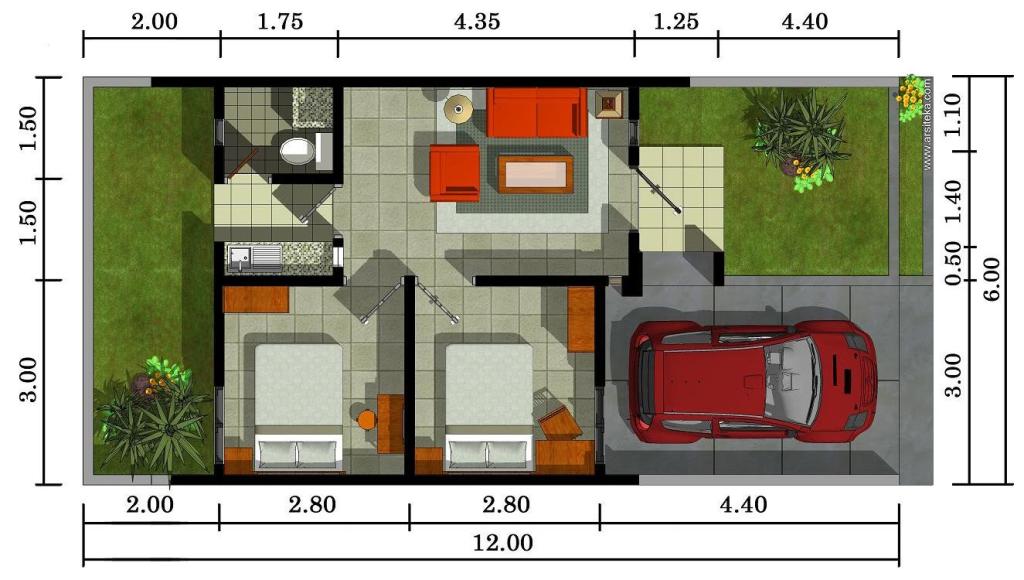Detail Desain Denah Rumah Nomer 36