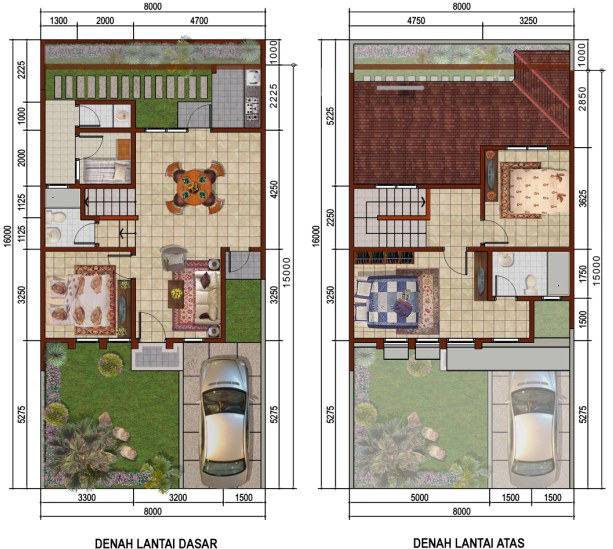 Detail Desain Denah Rumah Minimalis 2 Lantai Nomer 11