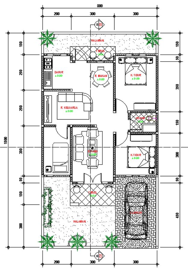 Detail Desain Denah Rumah Minimalis Nomer 24