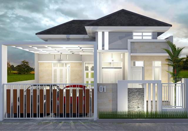 Detail Desain Depan Rumah Minimalis Sederhana Nomer 45