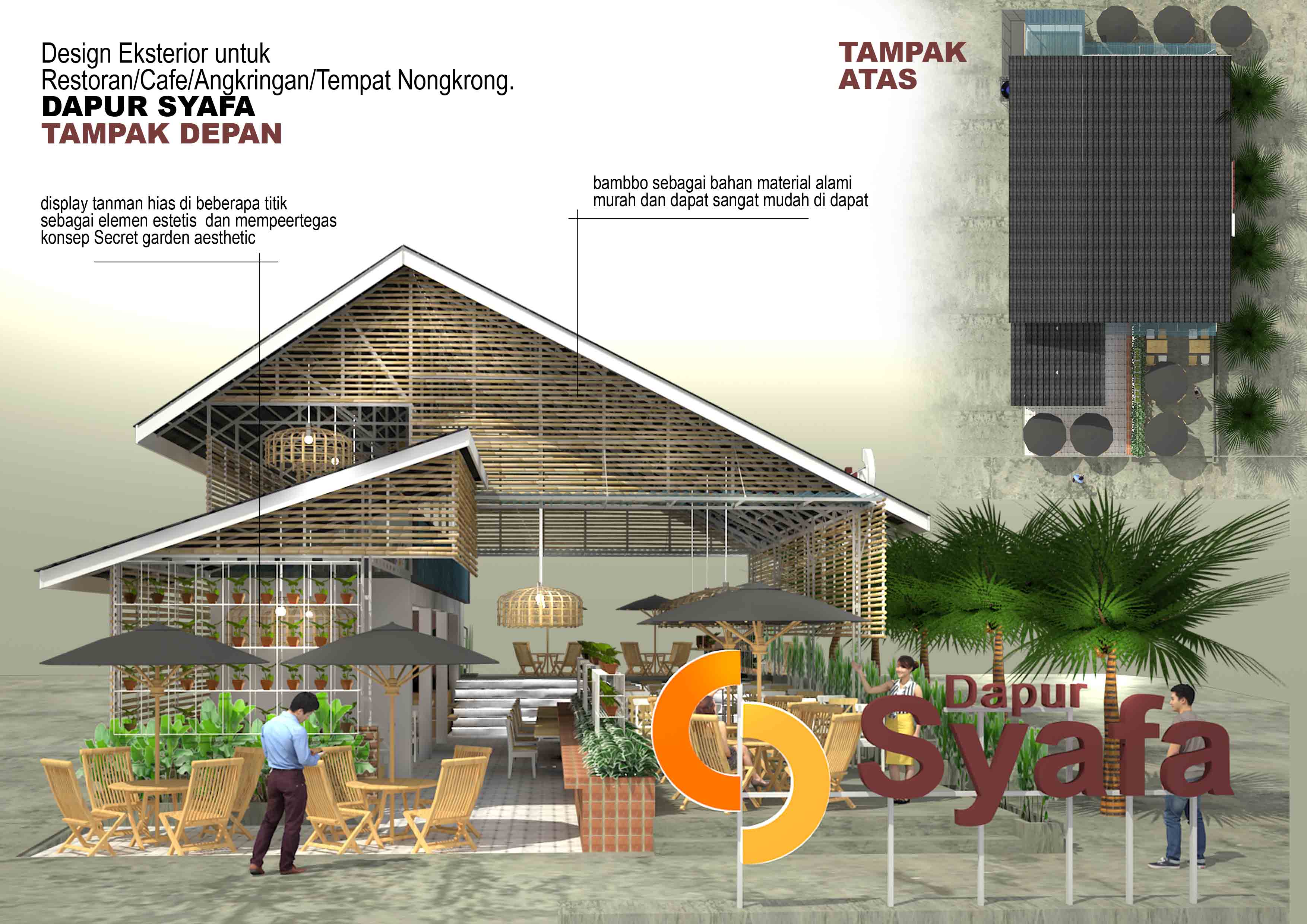 Detail Desain Eksterior Cafe Nomer 43