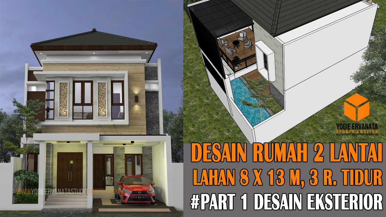 Desain Eksterior Rumah 2 Lantai - 53+ Koleksi Gambar