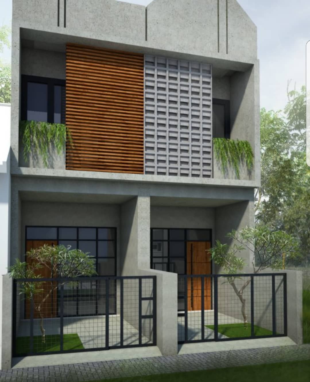 Detail Desain Fasad Rumah Industrial Nomer 23