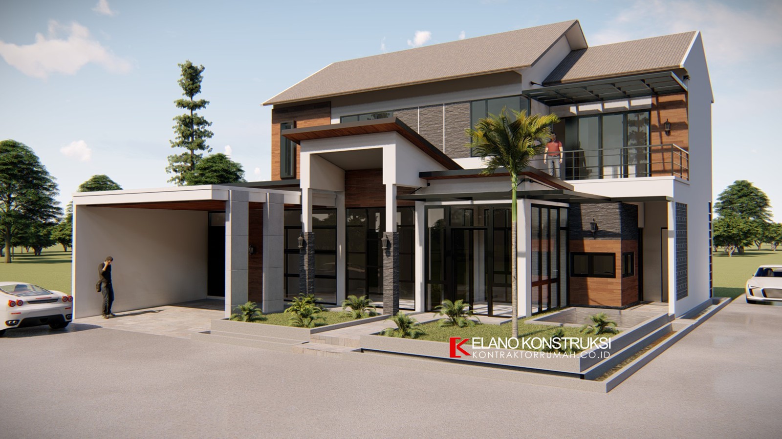 Detail Desain Fasad Rumah Industrial Nomer 37