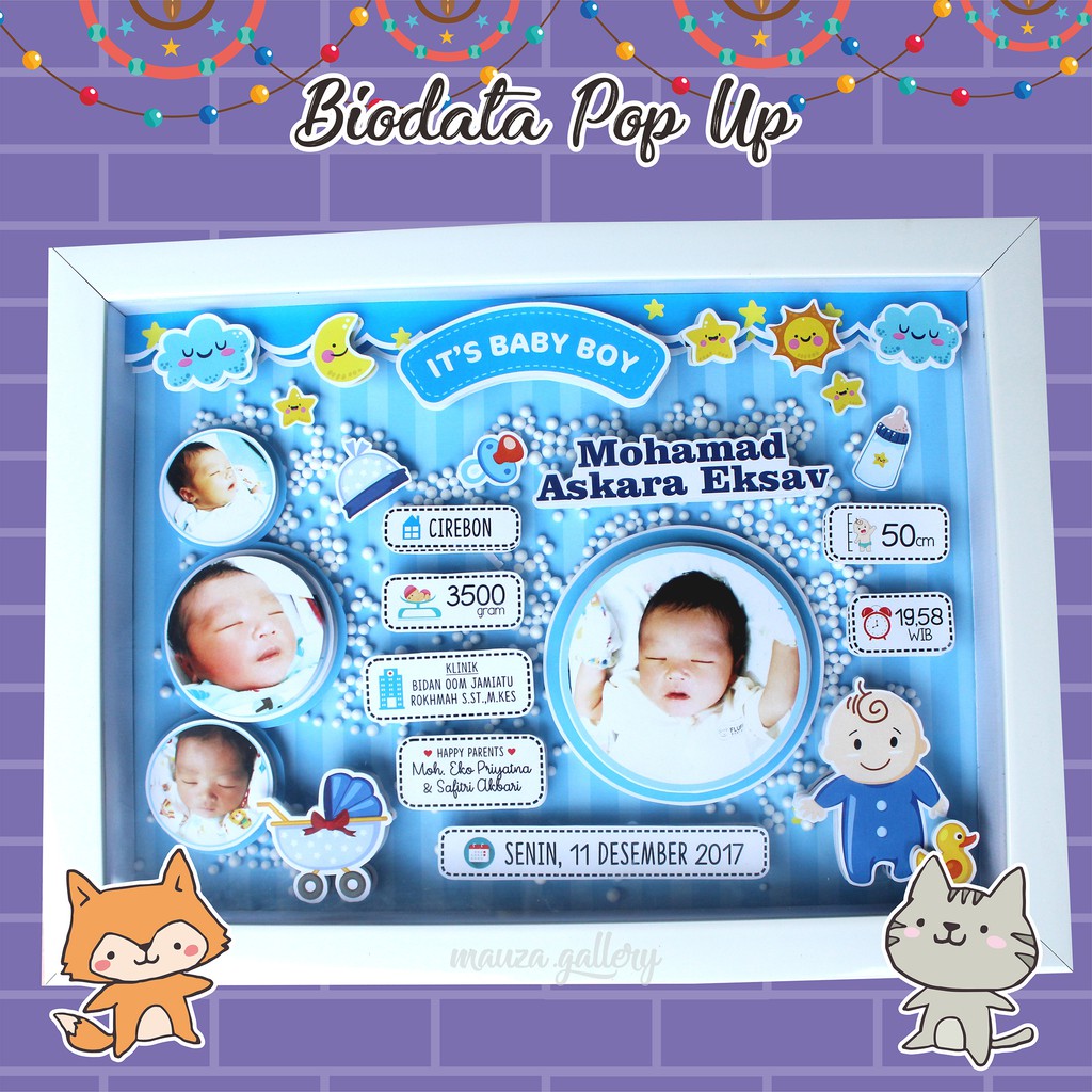 Detail Desain Frame Biodata Bayi Nomer 21