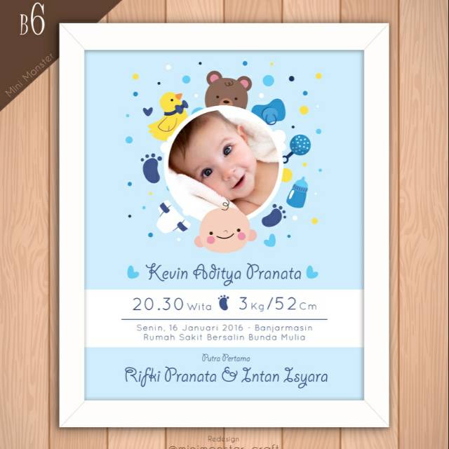 Detail Desain Frame Biodata Bayi Nomer 27