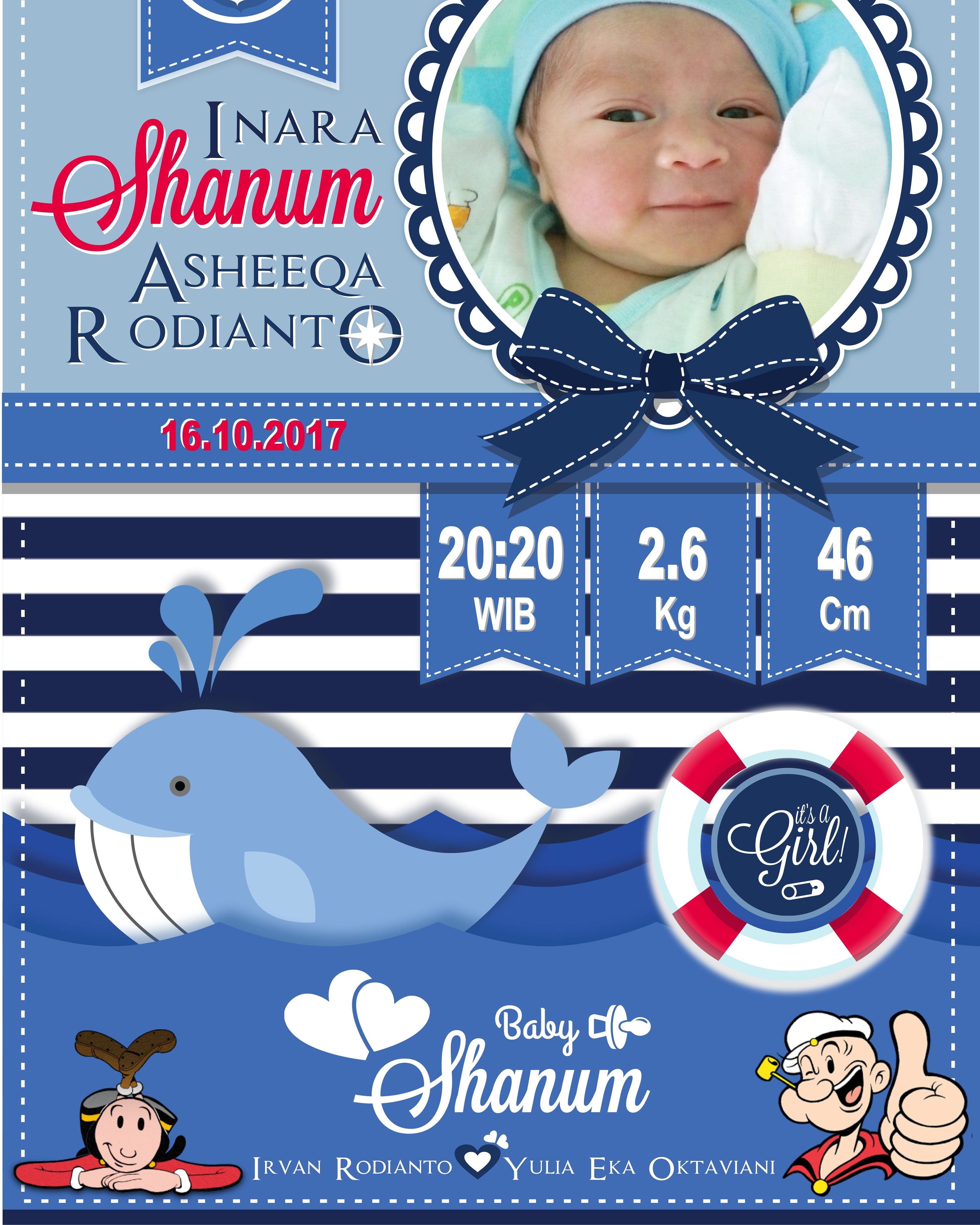 Detail Desain Frame Biodata Bayi Nomer 37