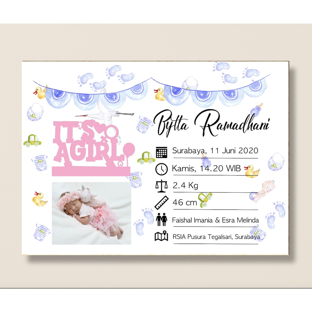 Detail Desain Frame Biodata Bayi Nomer 48