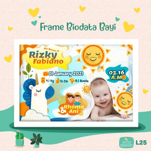 Detail Desain Frame Biodata Bayi Nomer 49