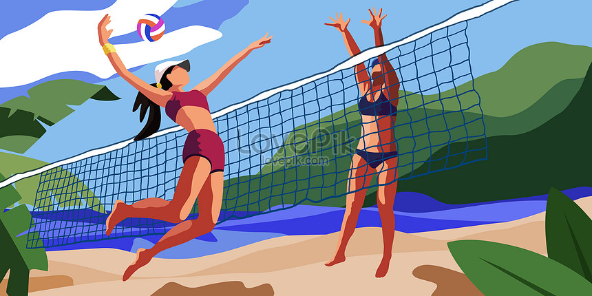 Detail Desain Gambar Pertandingan Volly Nomer 21