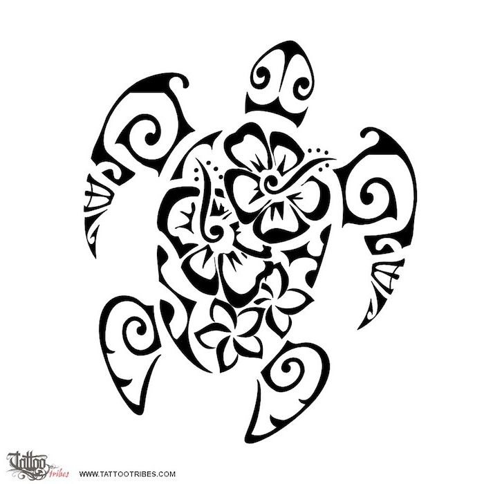 Detail Tattoo Vorlagen Tribal Blumen Nomer 6