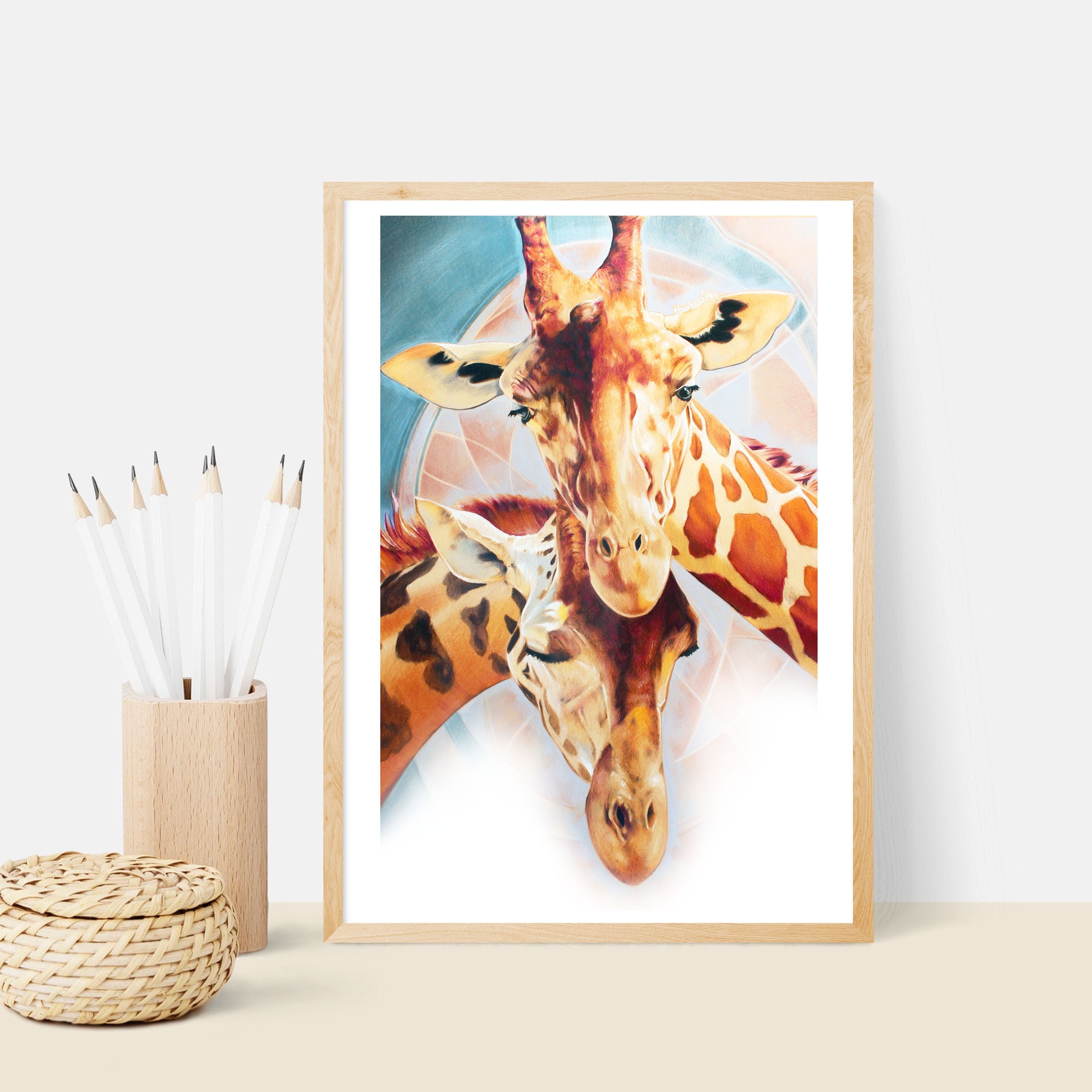 Detail Giraffe Color Pencil Drawing Nomer 32