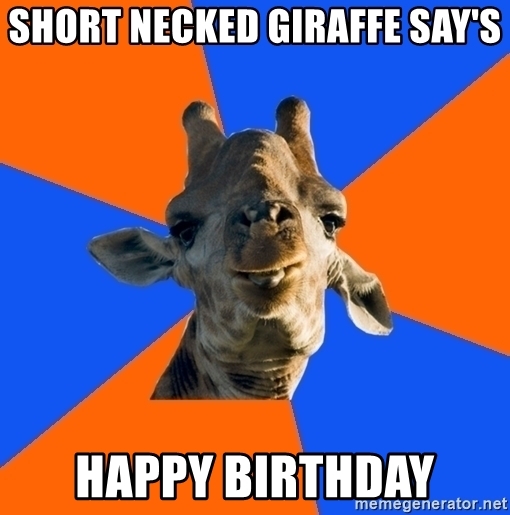 Detail Giraffe Happy Birthday Meme Nomer 33