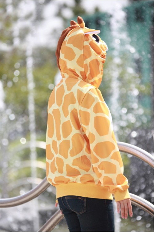 Detail Giraffe Hoodie With Ears Nomer 11