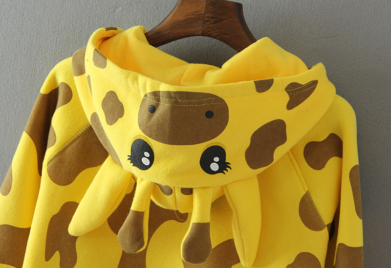 Detail Giraffe Hoodie With Ears Nomer 8