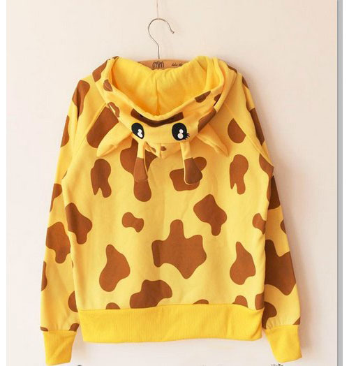 Detail Giraffe Hoodie With Ears Nomer 9