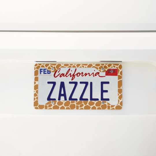 Detail Giraffe License Plate Frame Nomer 15