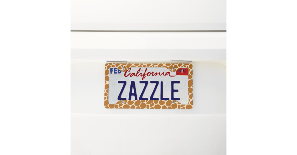 Detail Giraffe License Plate Frame Nomer 26