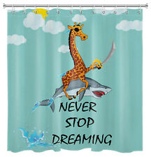 Detail Giraffe On Shark Shower Curtain Nomer 24