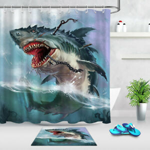 Detail Giraffe On Shark Shower Curtain Nomer 33