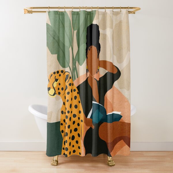 Detail Giraffe Riding Shark Shower Curtains Nomer 45