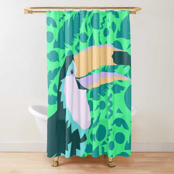 Detail Giraffe Riding Shark Shower Curtains Nomer 48