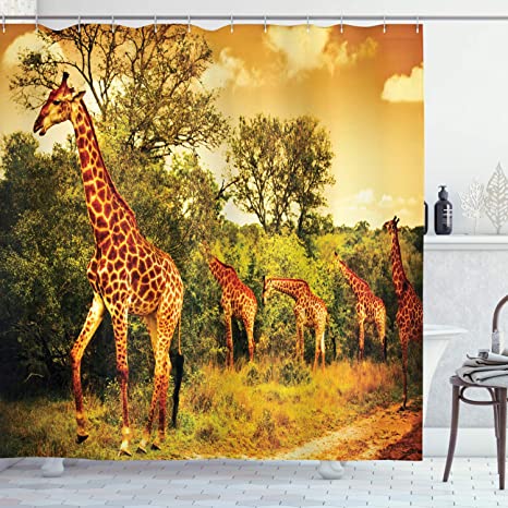 Detail Giraffe Shower Curtains Nomer 58