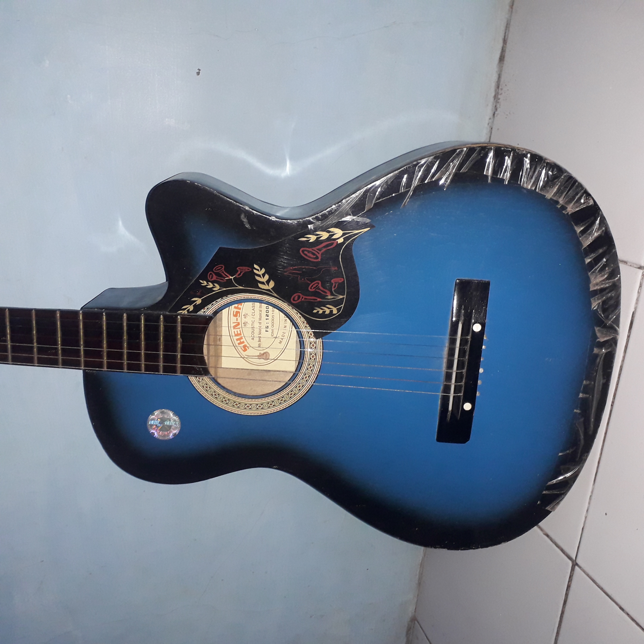 Detail Gitar Warna Biru Nomer 24